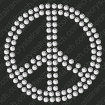 DY185 Peace Rhinestone Decal
