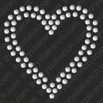 DY223 Heart Rhinestone Decal