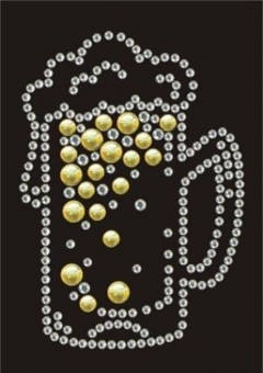 Beer Mug Rhinestone Transfer YH2130