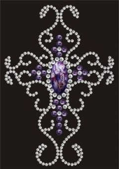 Cross Rhinestone Transfer YH1607