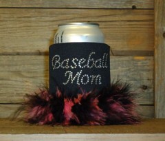Baseball Mom Rhinestone Drink Koozie KS088