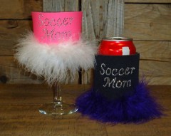 Soccer Mom Rhinestone Drink Koozie KS048