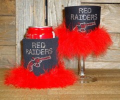 Red Raiders Rhinestone Drink Koozie KT039