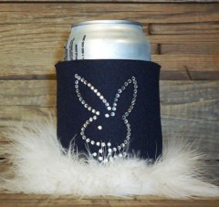 Bunny Rhinestone Drink Koozie KY044
