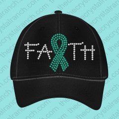 Faith Support Ribbon Rhinestone Cap CG114 
