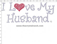 I Love My Husband Rhinestone Transfer CRG098
