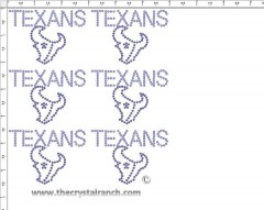 Texans - Petite (6) Rhinestone Transfer CRK036s