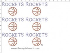 Rockets - Petite (6) Rhinestone Transfer CRK040cs