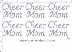 Cheer Mom - Petite (6) Rhinestone Transfer CRK047