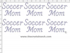 Soccer Mom - Petite (6) Rhinestone Transfer CRK048