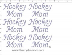 Hockey Mom - Petite (6) Rhinestone Transfer CRK050