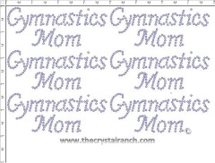 Gymnastics Mom - Petite (6) Rhinestone Transfer CRK052
