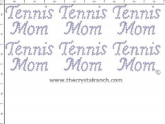 Tennis Mom - Petite (6) Rhinestone Transfer CRK053