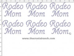Rodeo Mom - Petite (6) Rhinestone Transfer CRK054