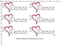 I Love Dance - Petite (6)  Rhinestone Transfer CRK055cs