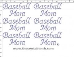 Baseball Mom - Petite (6) Rhinestone Transfer CRK088