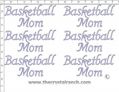 Basketball Mom - Petite (6) Rhinestone Transfer CRK092
