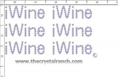 iWine - Petite (6) Rhinestone Transfer CRK095