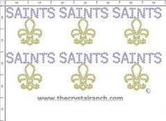 Saints - Petite (6) Rhinestone Transfer CRK122cs