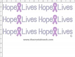 Hope Lives - Petite (6) Rhinestone Transfer CRK138