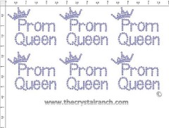 Prom Queen - Petite (6) Rhinestone Transfer CRK139