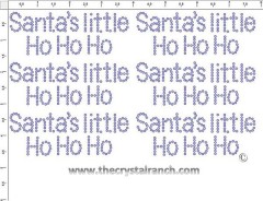 Santa's Little Ho Ho Ho - Petite (6) Rhinestone Transfer CRK140