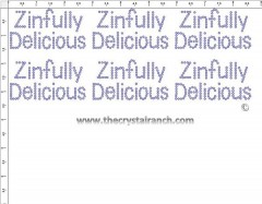 Zinfully Delicious - Petite (6) Rhinestone Transfer CRK141
