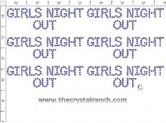 Girls Night Out - Petite (6) Rhinestone Transfer CRK153