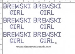 Brewski Girl - Petite (6) Rhinestone Transfer CRK155