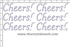 Cheers! - Petite (6) Rhinestone Transfers CRK013