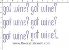 got wine? - Petite (6) Rhinestone Transfers CRK020
