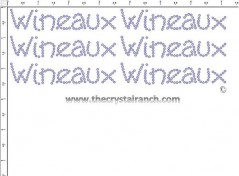 Wineaux - Petite (6) Rhinestone Transfers CRK023