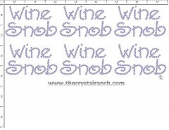 Wine Snob - Petite (6) Rhinestone Transfers CRK024
