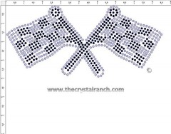 Racing Flags Rhinestone Transfer CRS082cs