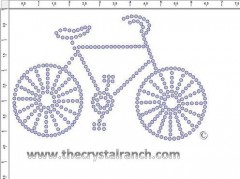 Bike Rhinestone Transfer CRS257
