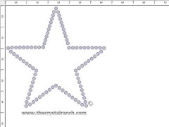 Star 5" Rhinestone Transfer CRT020