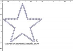 Star 3.5" Rhinestone Transfer CRT020a