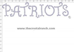 Patriots Rhinestone Transfer CRT204