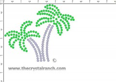 Palm Trees (Small) Rhinestone Transfer CRY098ck
