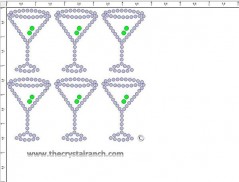 Martini Rhinestone Transfer CRY207ck