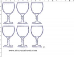 Wine Glass Rhinestone Transfer CRY249c