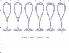 Champagne Glass Rhinestone Transfer CRY250c