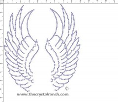 Wings Rhinestone Transfer CRY080c