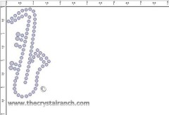Saxaphone Rhinestone Transfer CRY082c