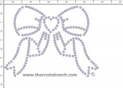 Bow Rhinestone Transfer CRY087c