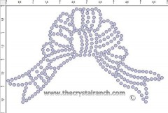 Fancy Bow Rhinestone Transfer CRY088c