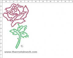 Rose Rhinestone Transfer CRY114k