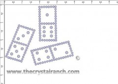 Dominoes Rhinestone Transfer CRY132