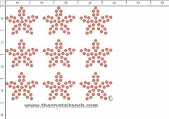 Star Flower Rhinestone Transfer CRY134c