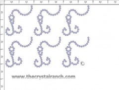 Fishing Hooks Rhinestone Transfer CRY187c
